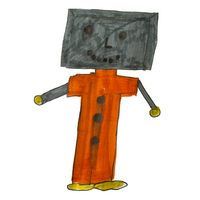 Child drawing of robot.